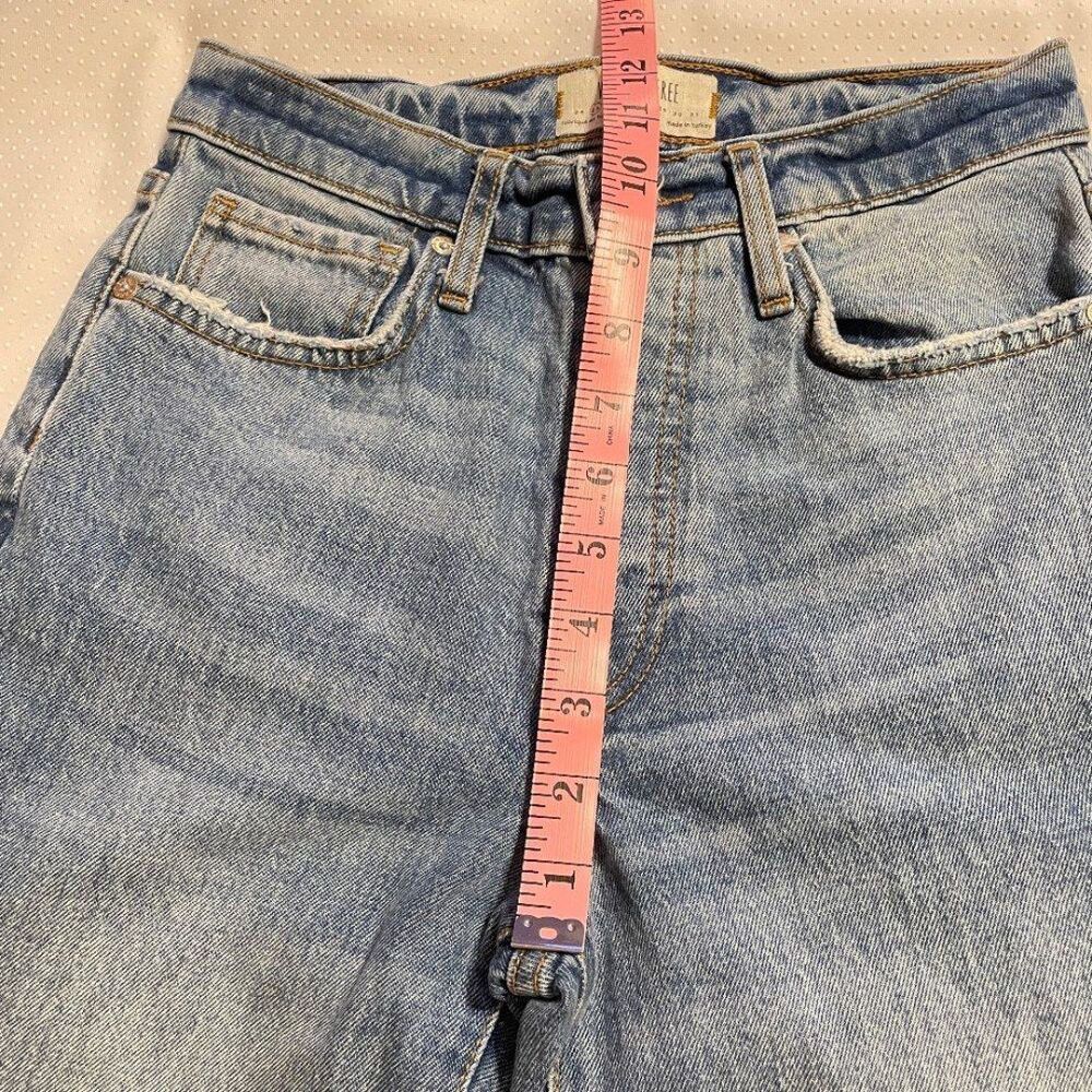 Free People We The Free Stella Button Fly High Rise Distressed Jeans - Picture 9 of 11